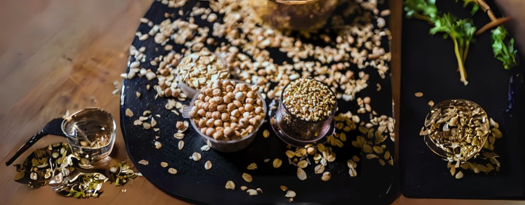 a bowl of nuts and beans to increase sperm count